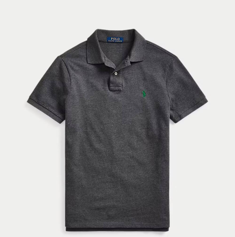 Polo Ralph Lauren Charcoal Gray Polo Shirt Green Pony Logo